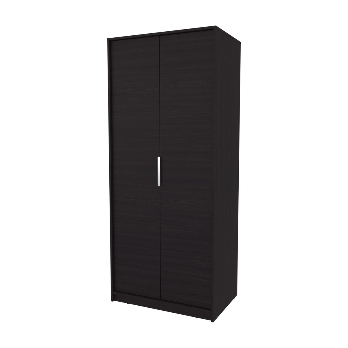 Wenge 2-Door Wardrobe with Shelves - Bedroom Storage