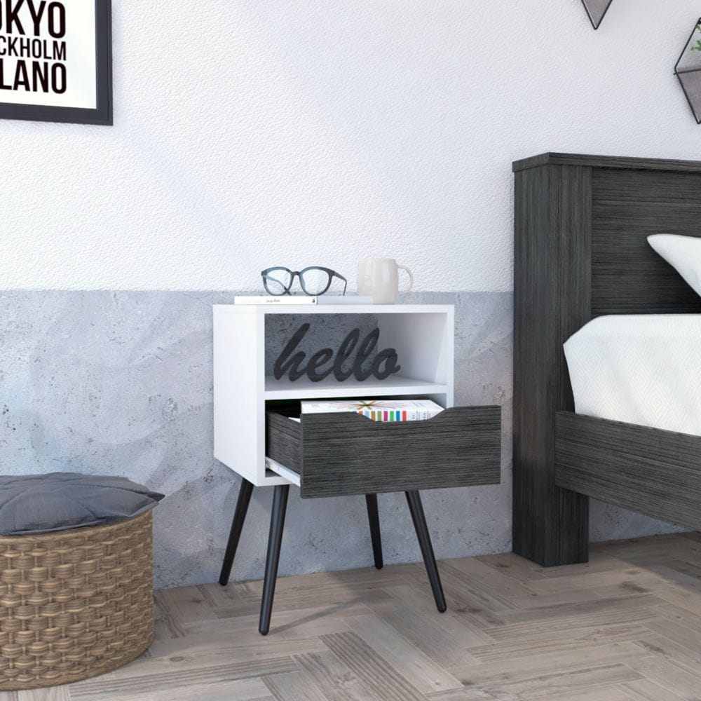 Multicolor Particle Board Nightstand - Bedroom Storage