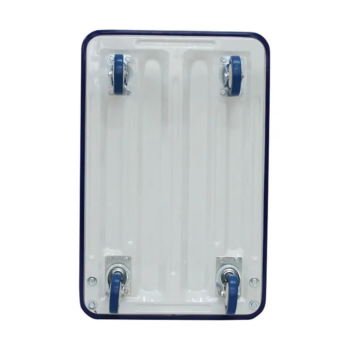 Blue Steel Folding Hand Truck for Heavy Duty Warehouse Storage