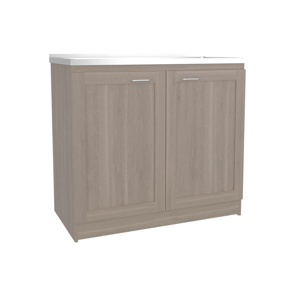 Zurich 39" Wide Utility Sink - Gray MDF Base Cabinet