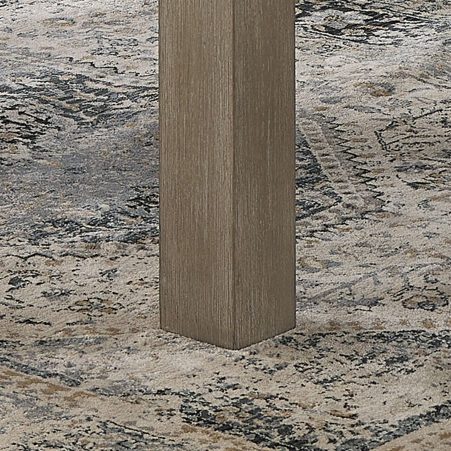 Parson Style Dining Table in Light Oak with White Marble Top