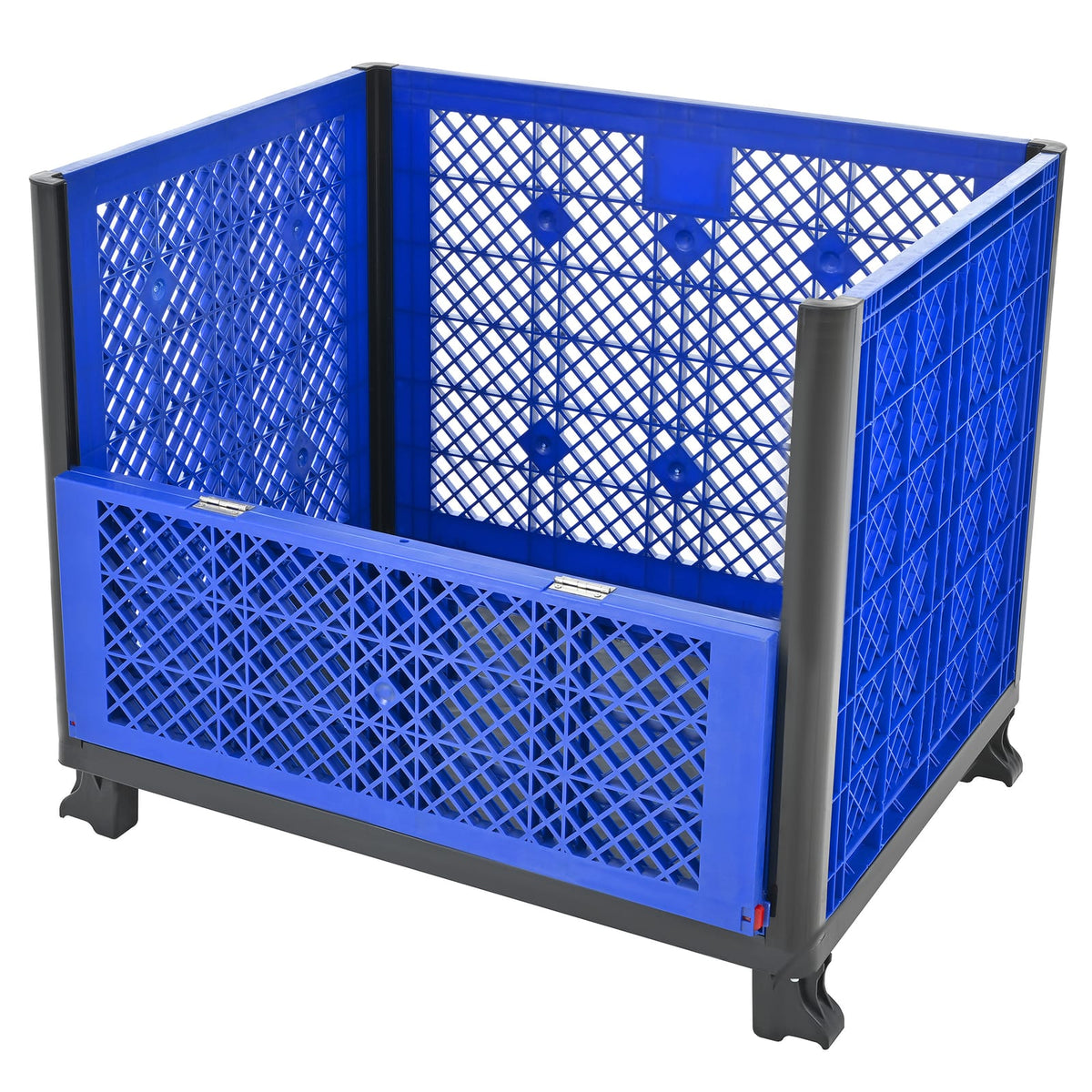 600 lb Blue HDPE Tool Cabinet - Stackable Bulk Storage Container