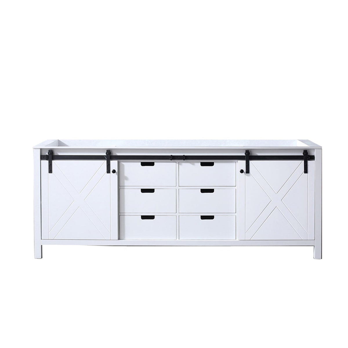 White Double Bathroom Vanity with Storage