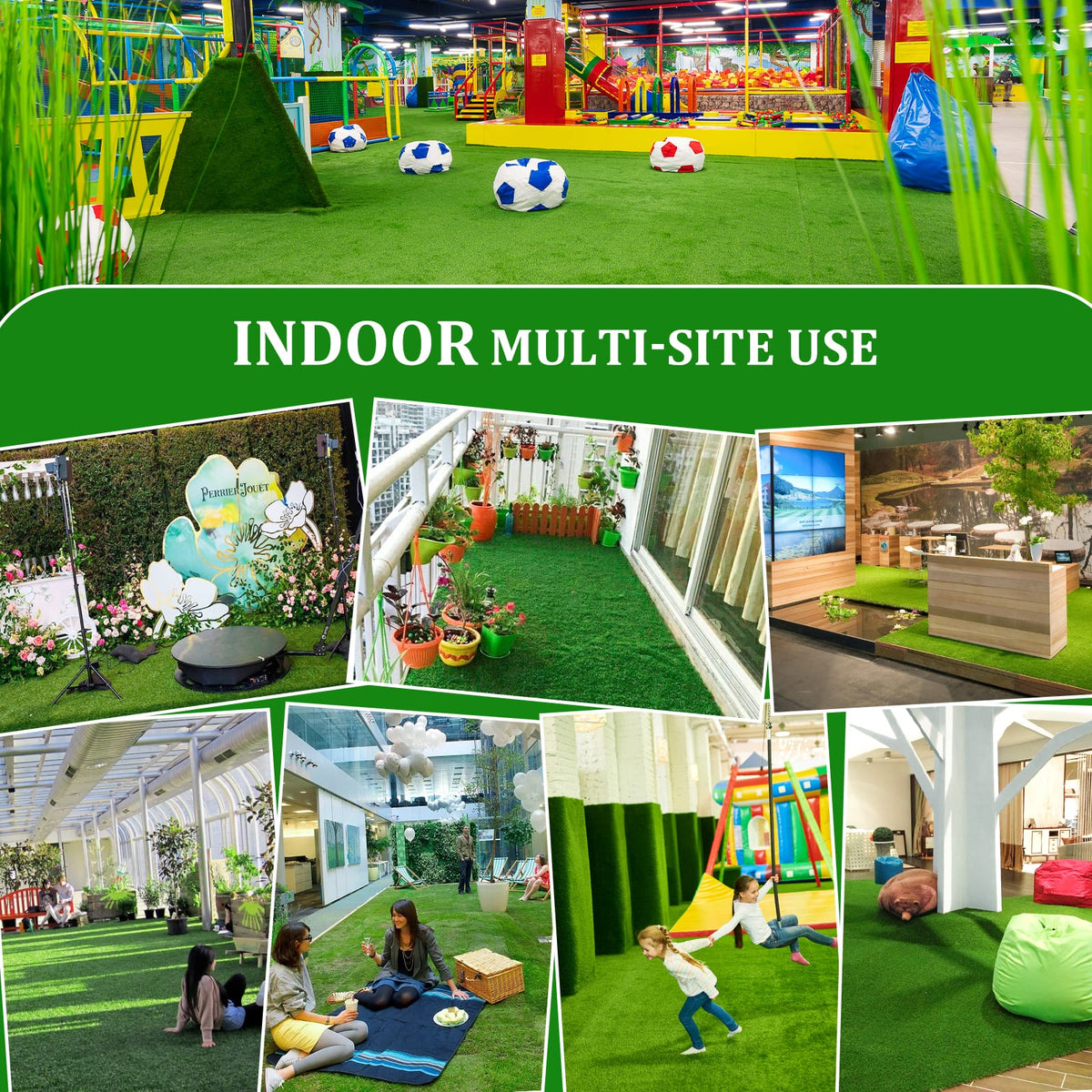 6.5FT x 33FT Outdoor Artificial Grass Runner - Thick Realistic Fake Turf for Patio