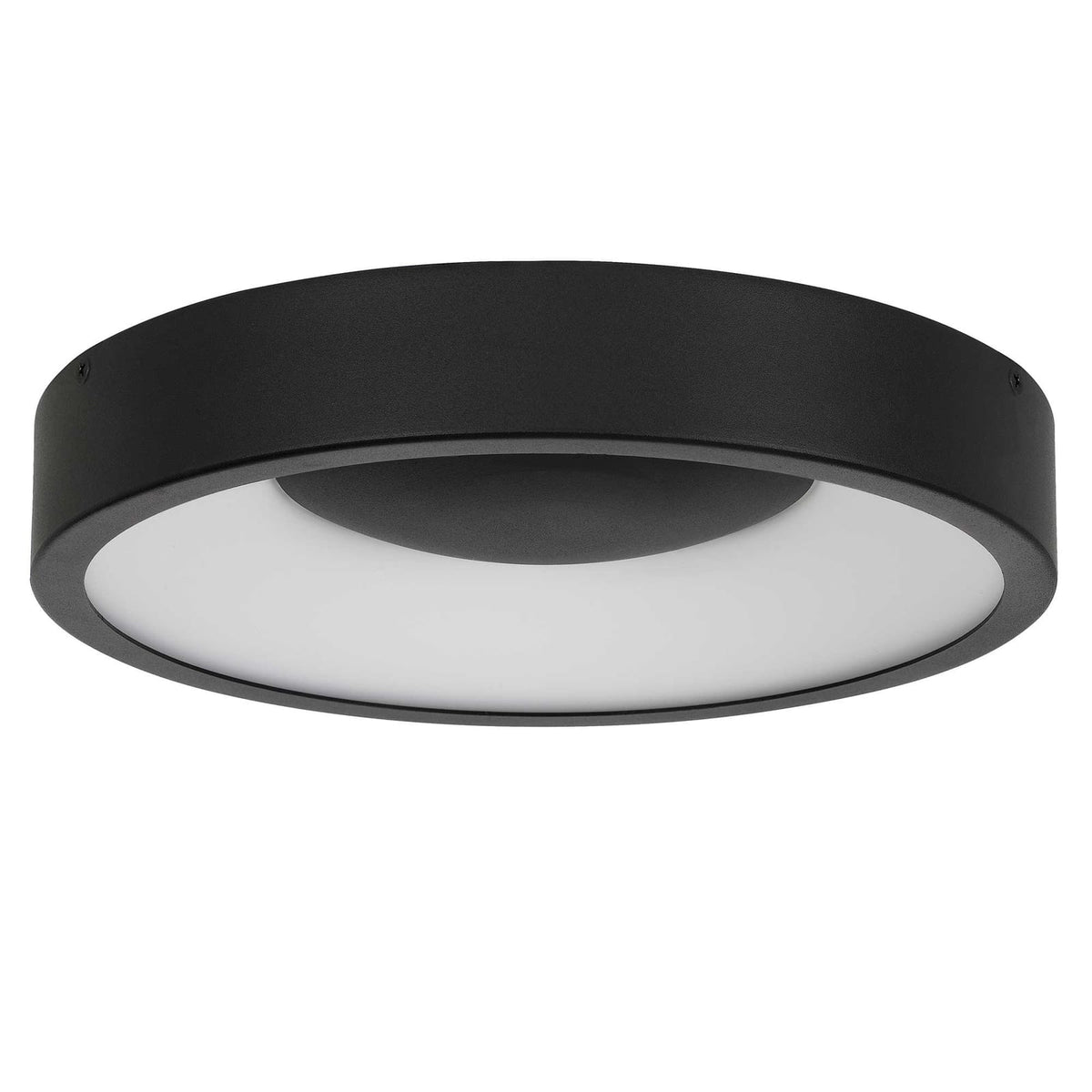 Black Steel LED Flush Mount Ceiling Light 11 Inch