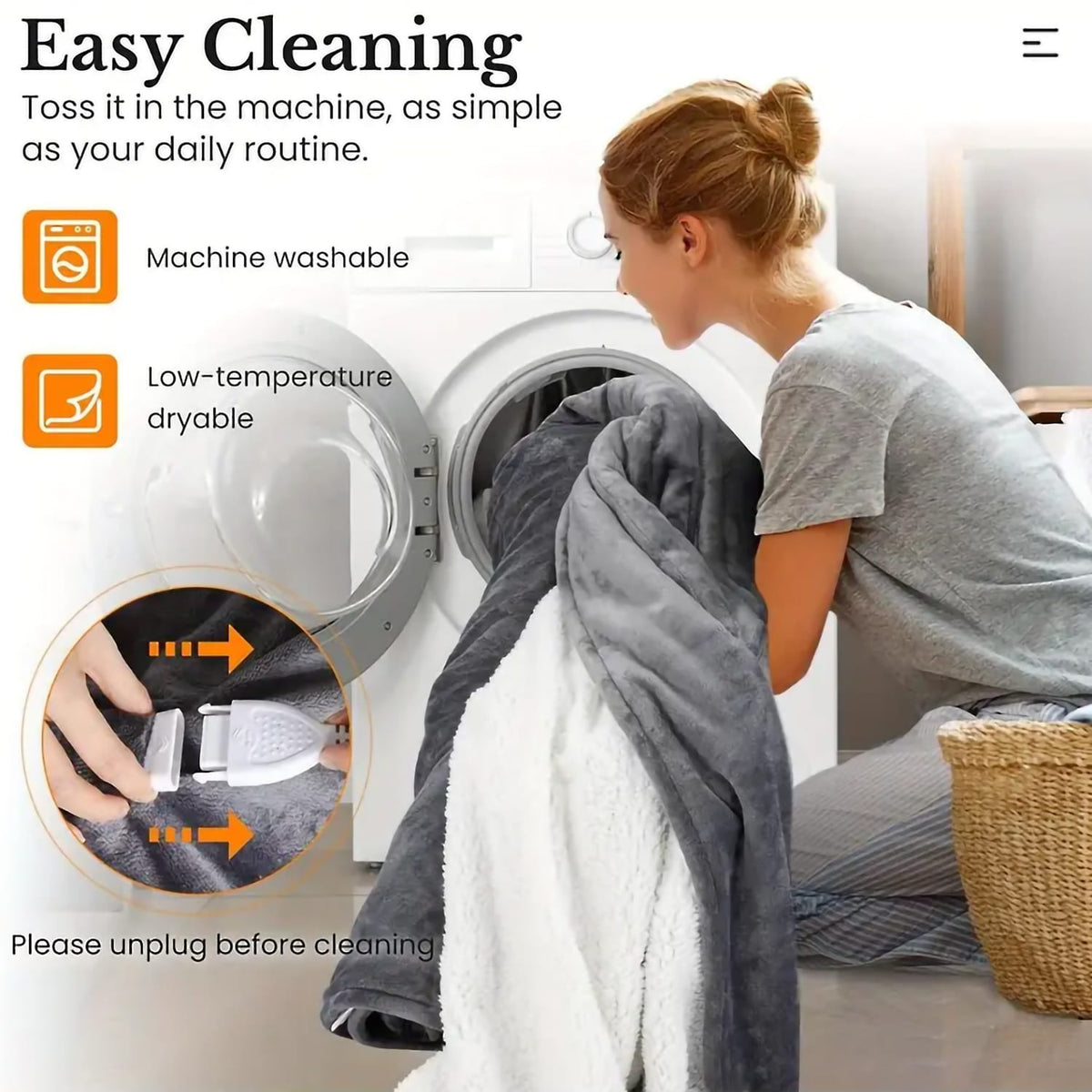 Soft Flannelette Electric Blanket with Smart Overheating Protection