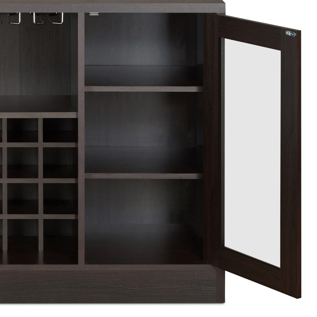 Espresso Wine Cabinet - 16" W x 47" H Storage