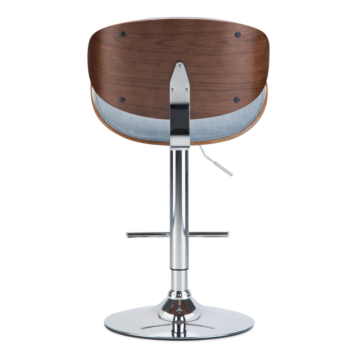Marana Light Blue Bar Stool - Adjustable Swivel Wood Seat