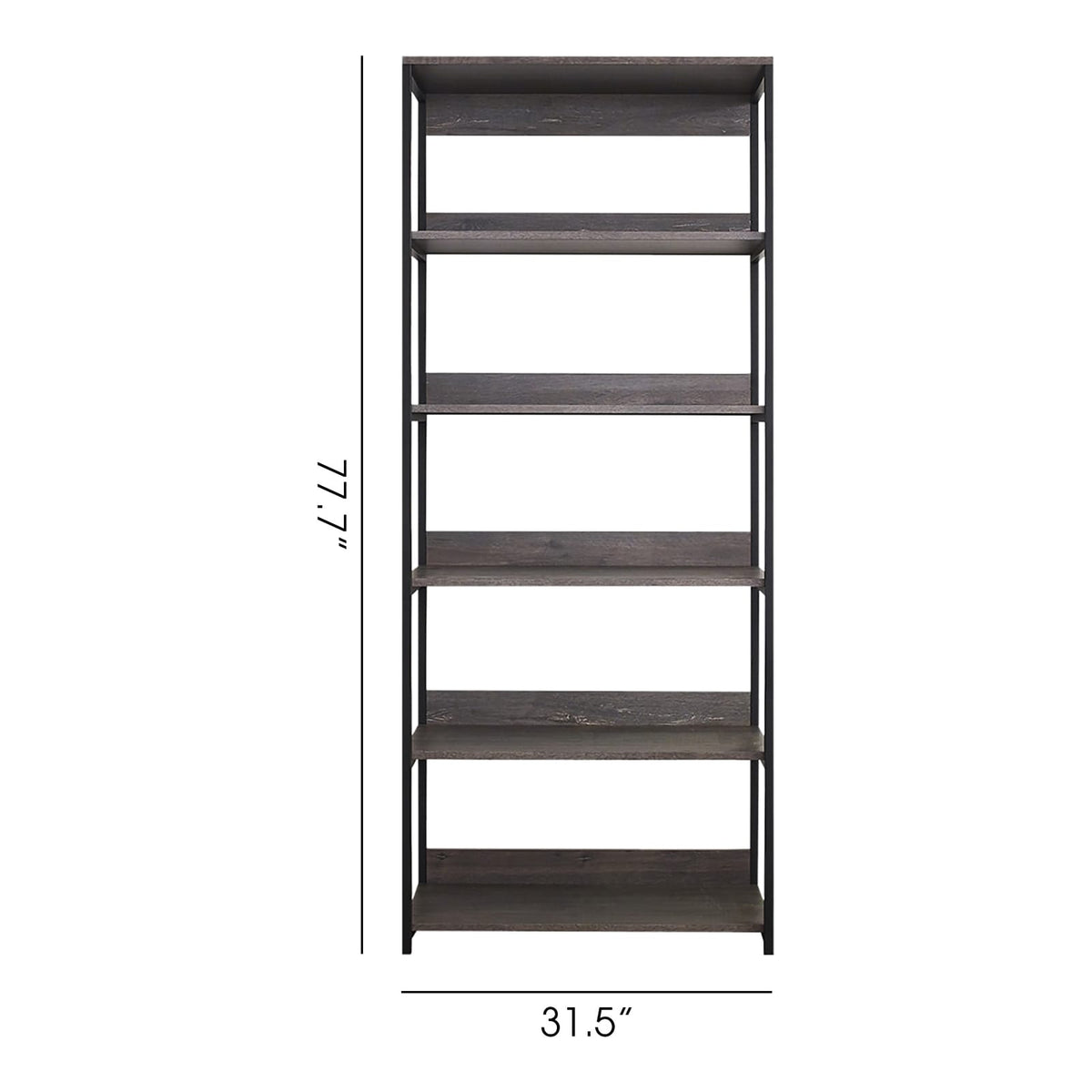 Monica Wood and Metal Walk-in Closet - Rustic Gray Storage