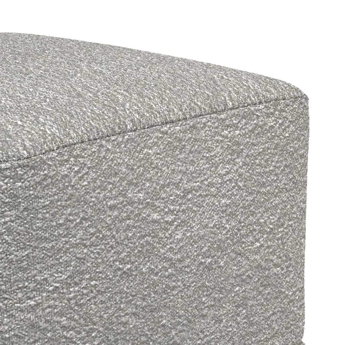 Chantal Square Pouf - Light Gray Comfort Ottoman
