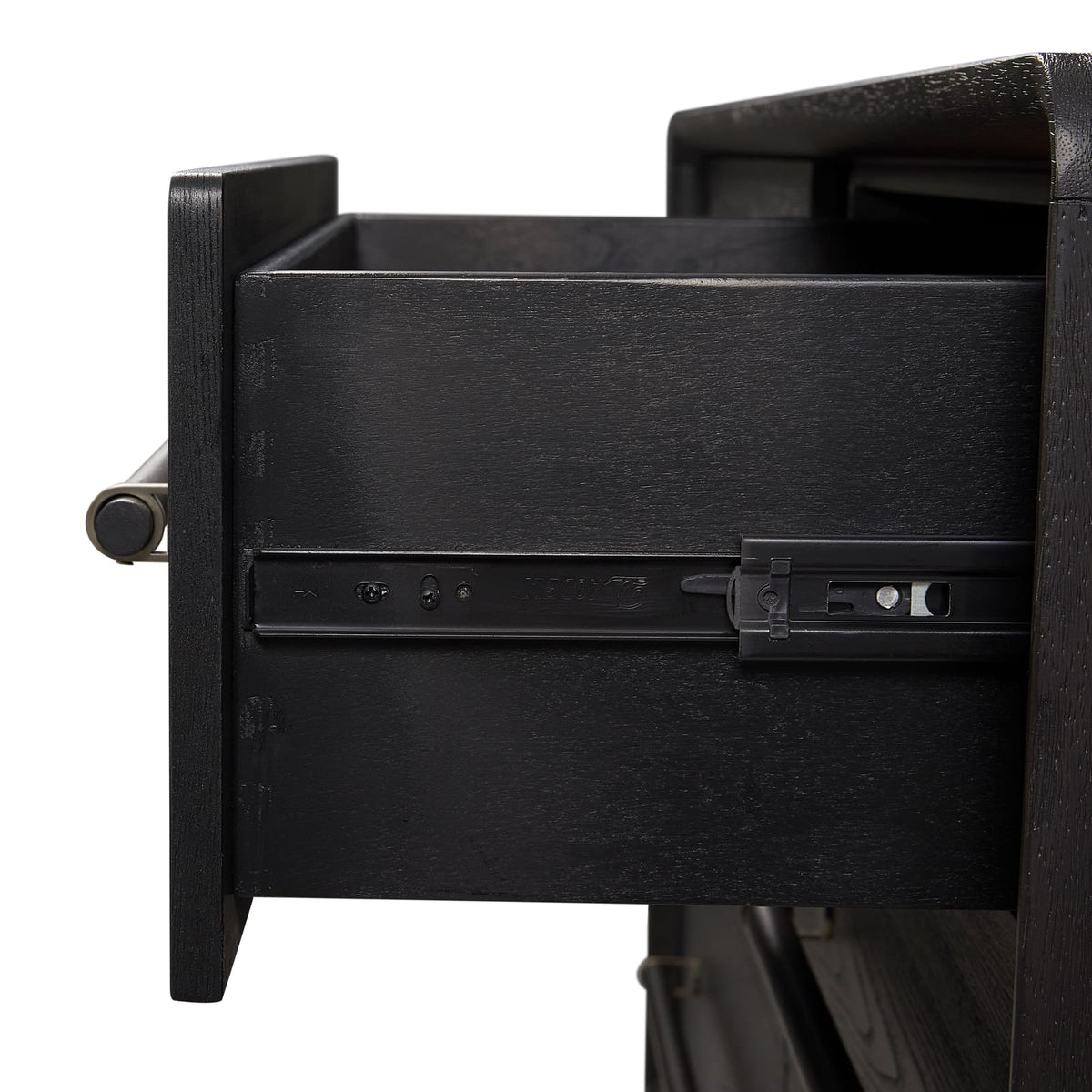 Black Solid Wood Dresser - 54" Wide for Bedroom