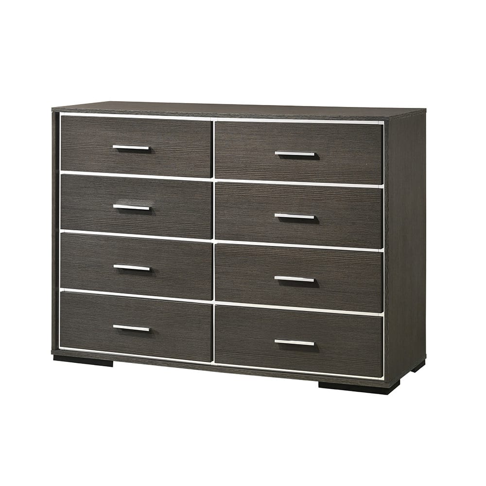 Escher Gray Oak Finish Dresser - 57" Wide Storage Dresser