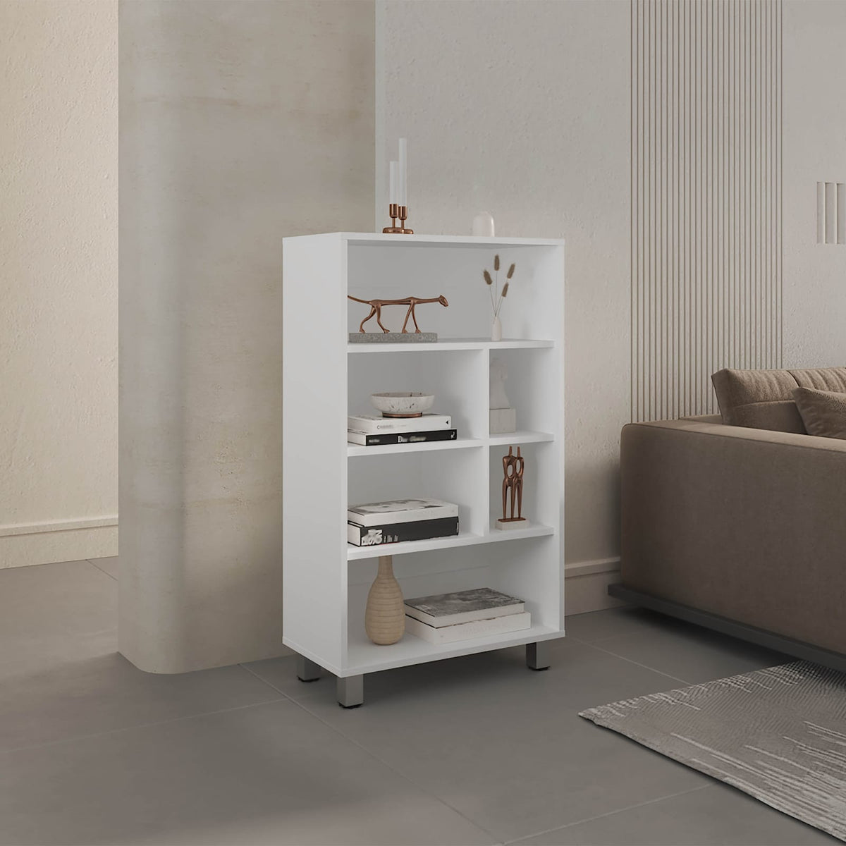 White Particle Board Storage Cabinet for Modern Living Spaces for Living Room