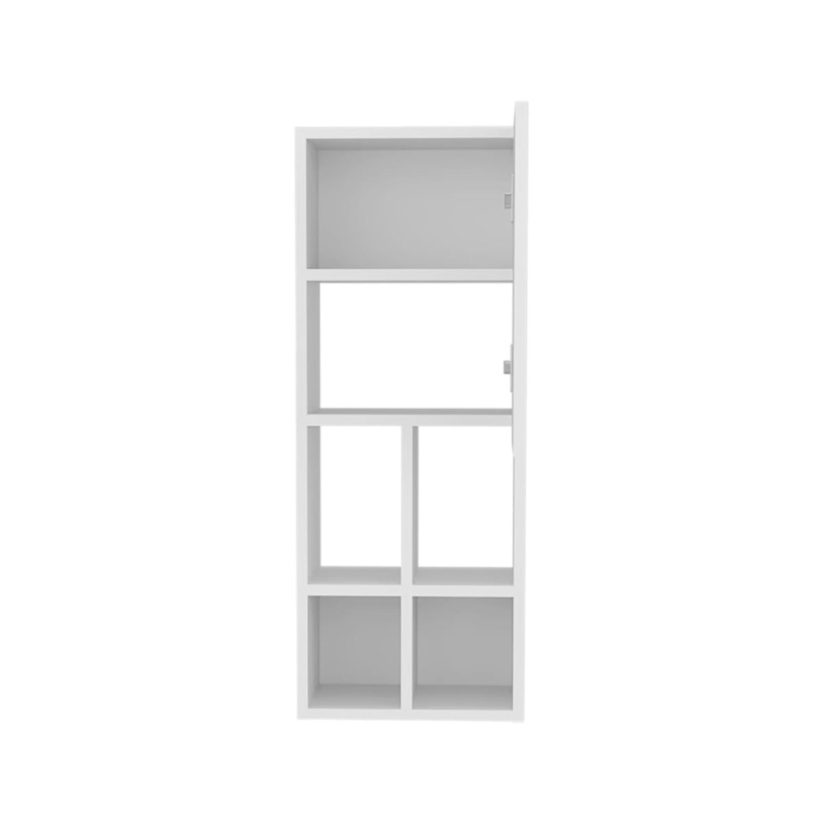 Wall Cabinet with Sink - White, 1 Door, 5 Shelves