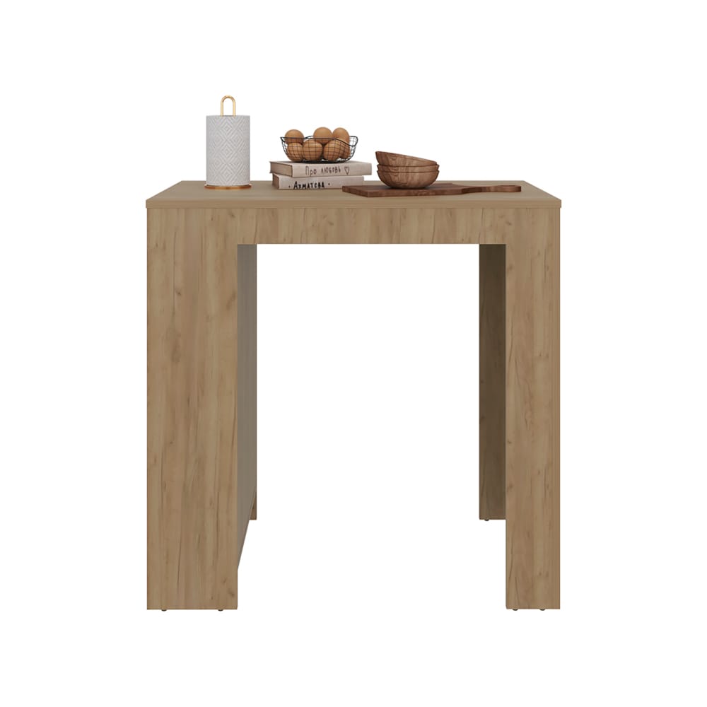 Beige Kitchen Island with Shelves - 36" Dining Table for Dining Room