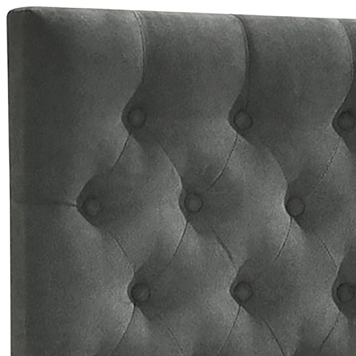 Queen Grey Upholstered Storage Bed Frame with Drawers