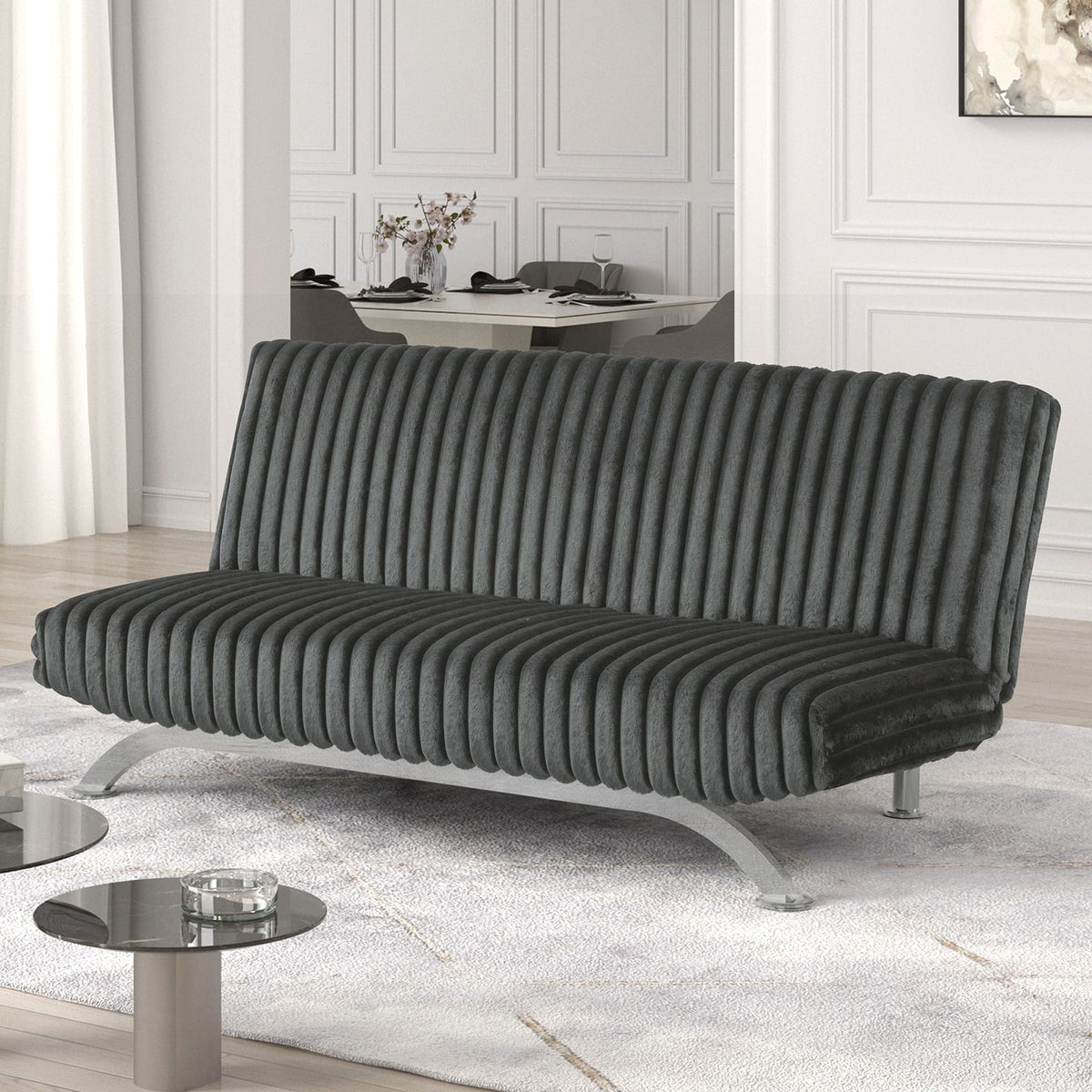 Charcoal Futon Sofa Bed - Contemporary Style for Living Room