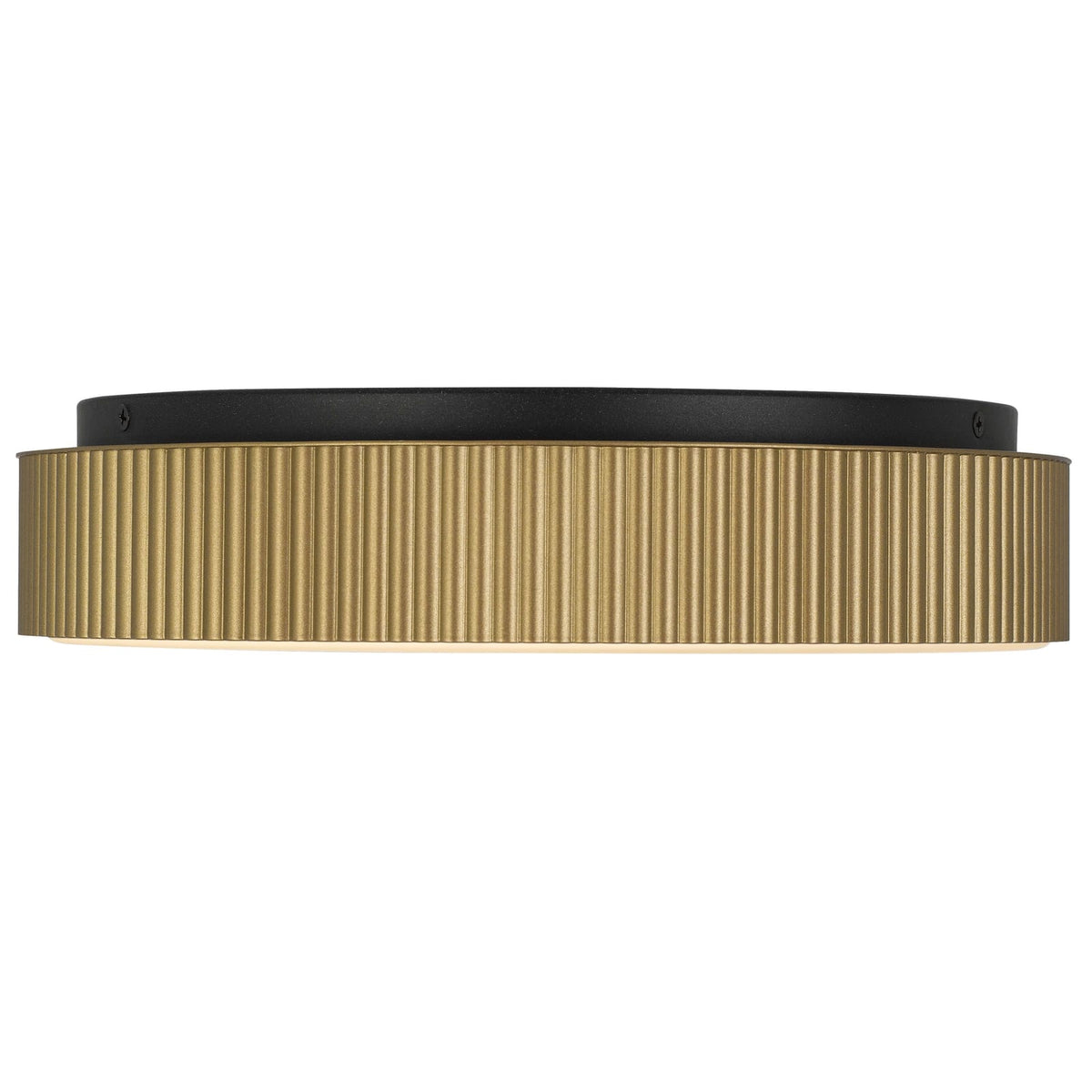13 Inch Antique Brass LED Flush Mount - Bedroom Lighting