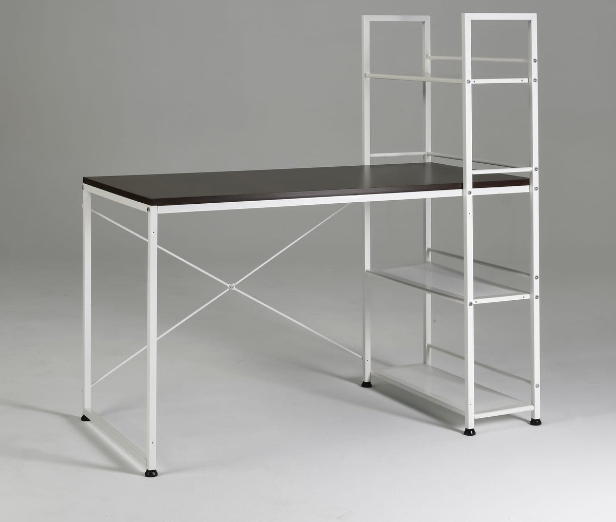 Reversible Smart Workstation Desk - Brown & White for Home Office