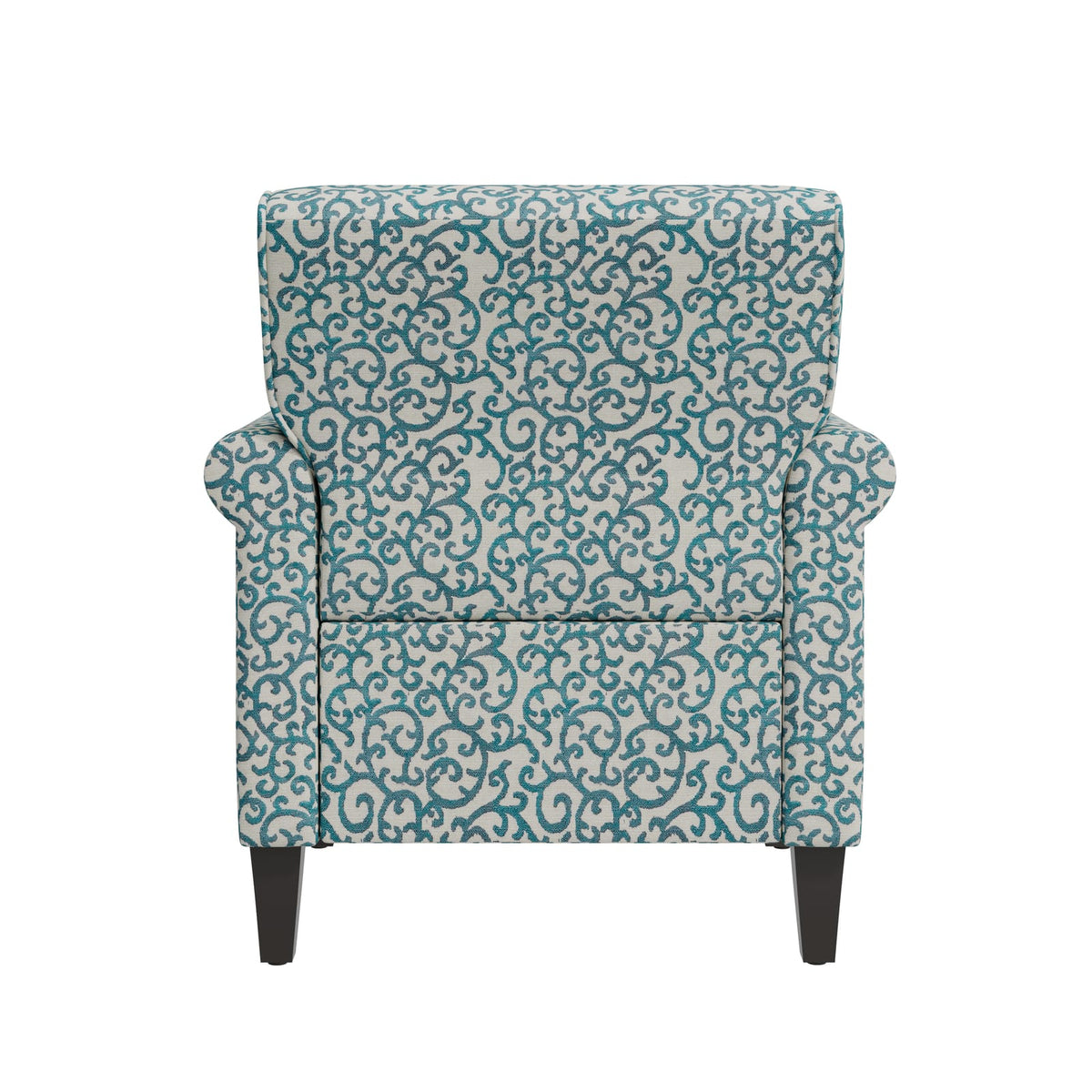 Blue Plywood Accent Chair with Solid Wood Legs for Guest Room Decor for Living Room