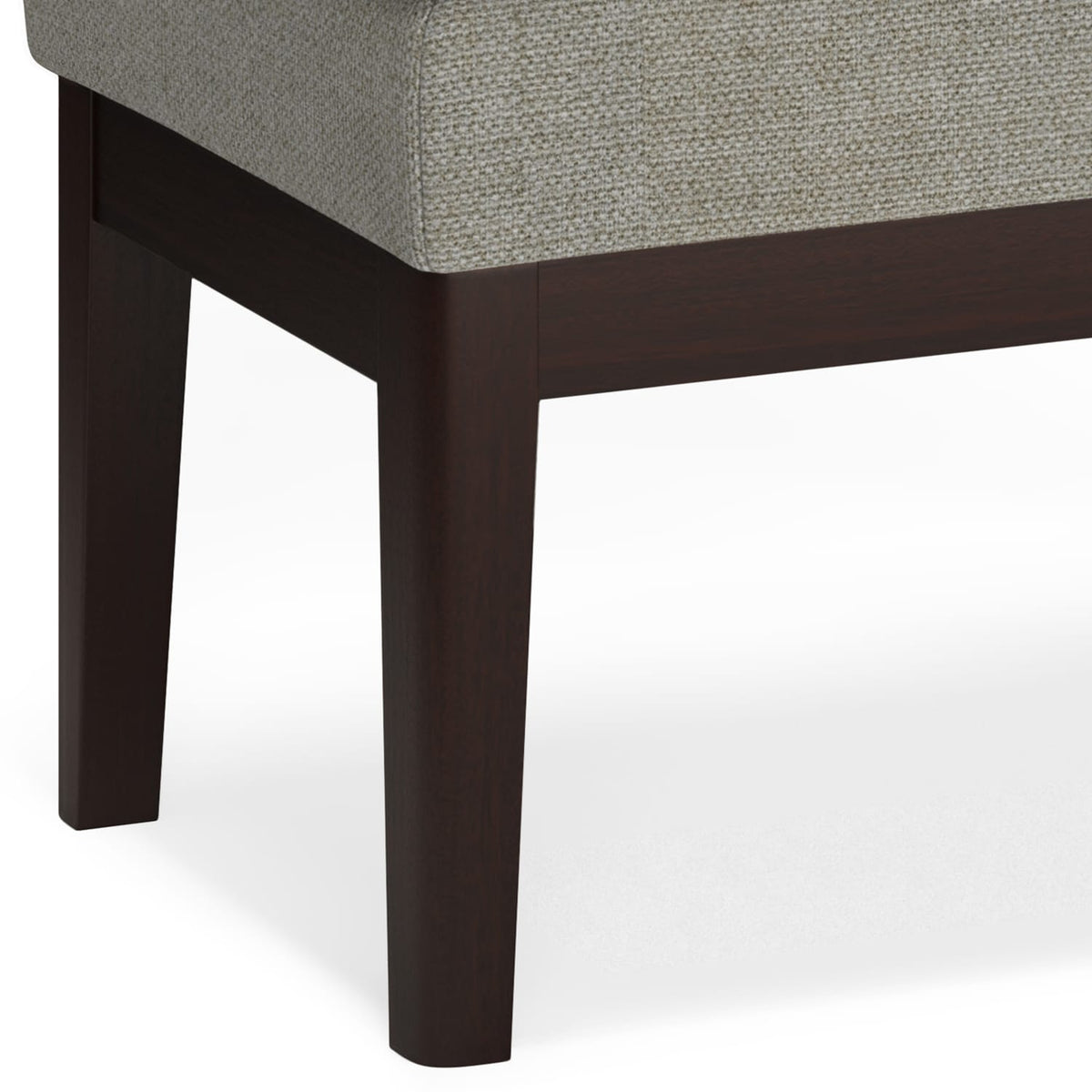 Gray Fabric Ottoman Bench - 26.4" x 15"
