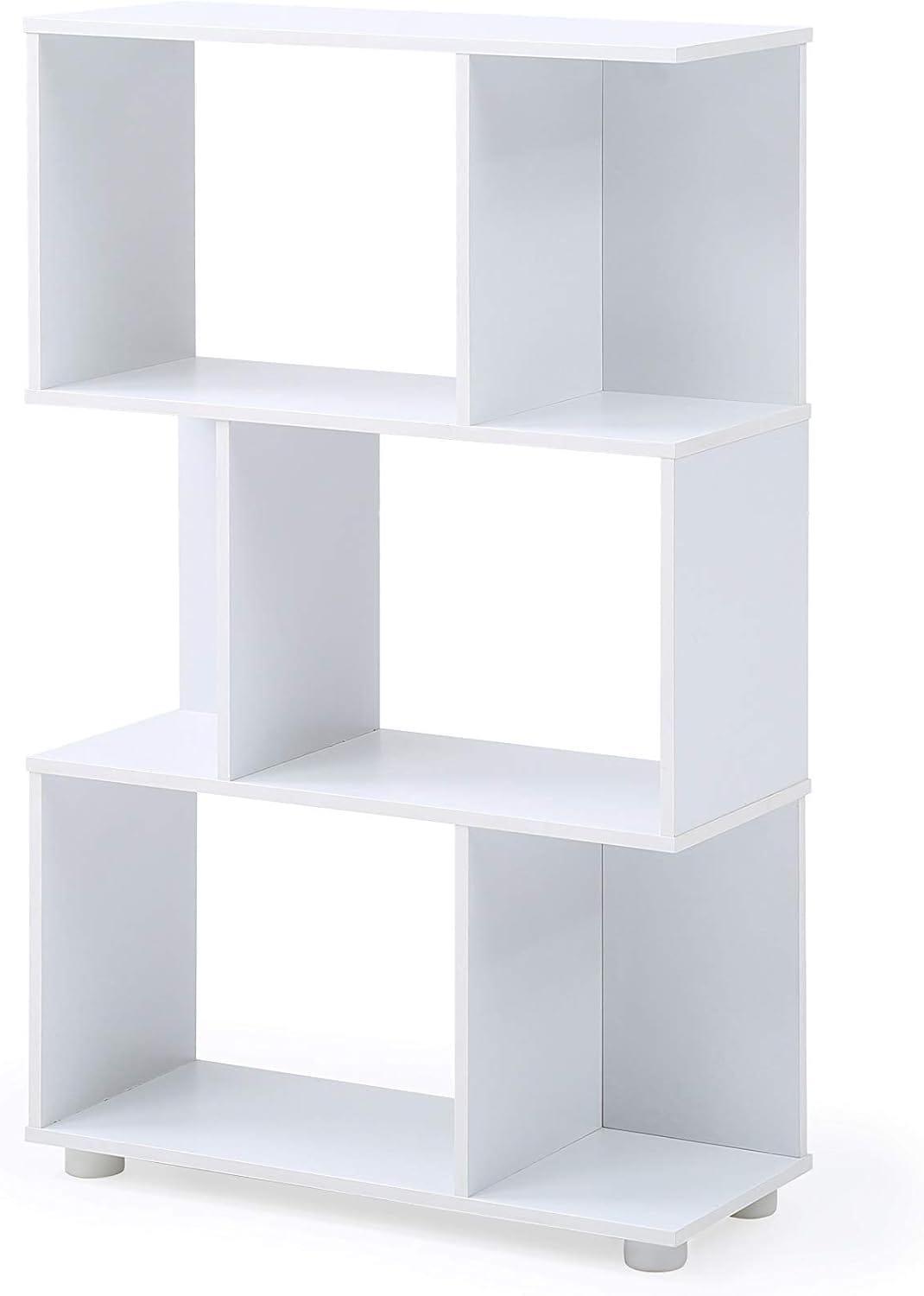 White 3-Shelf Bookcase - Modern Manor Style