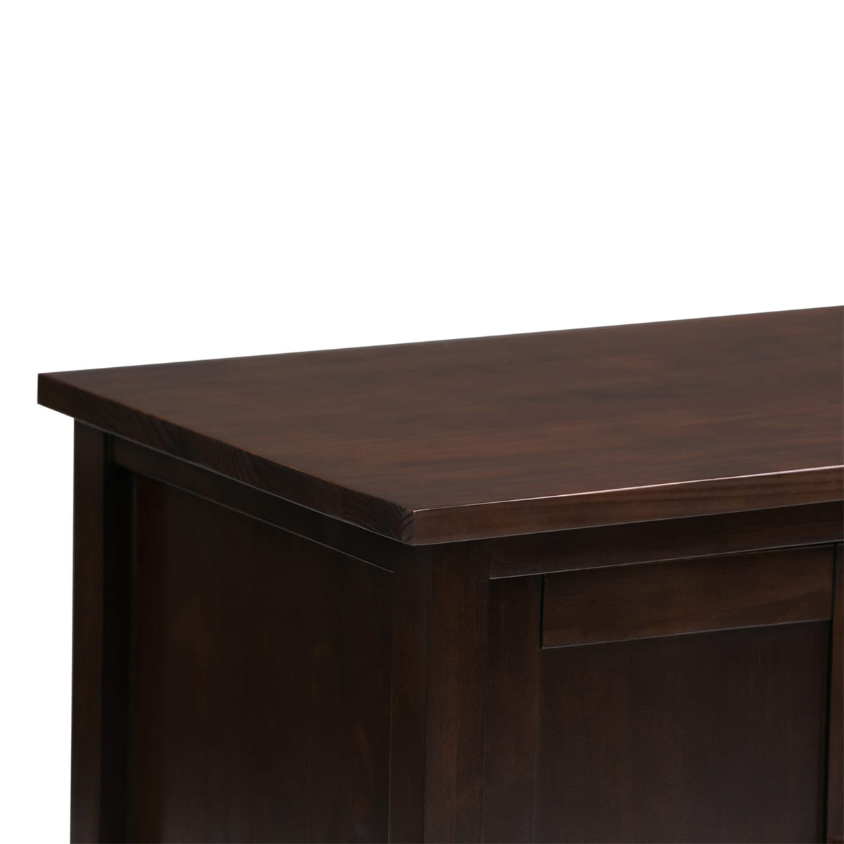 Dark Brown Wood TV Stand - 47" Wide Storage Cabinet