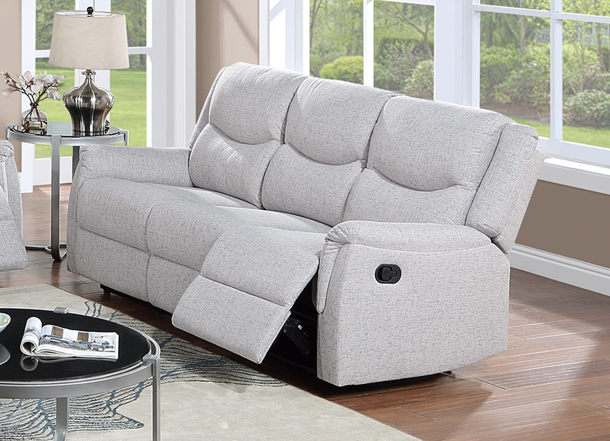 Modern Beige Burlap Sofa & Loveseat Set - 5 Seat