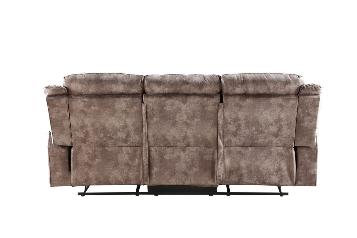 Chocolate Velvet Reclining Sofa - 2 Seat
