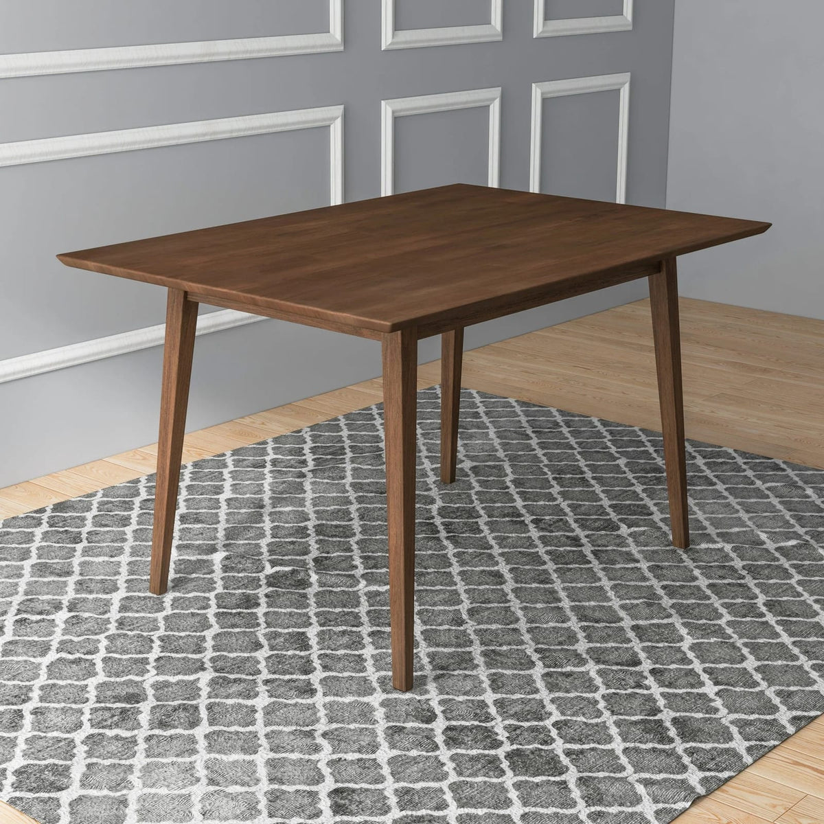 Mid-Century Solid Wood Dining Table for Kitchen and Dining Room