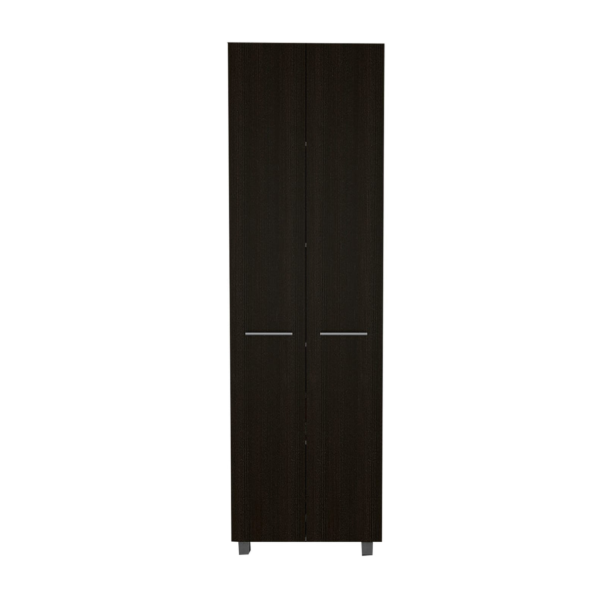 78" Black Storage Cabinet with Shelves for Living Room
