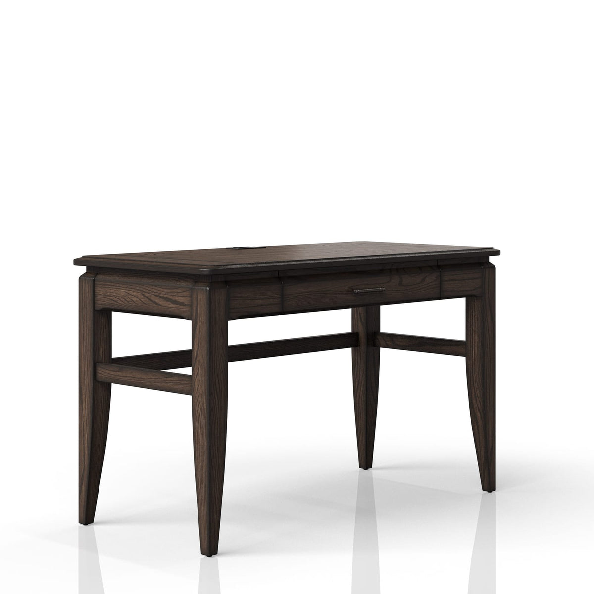 Chocolate Writing Desk - 50" Storage Workstation