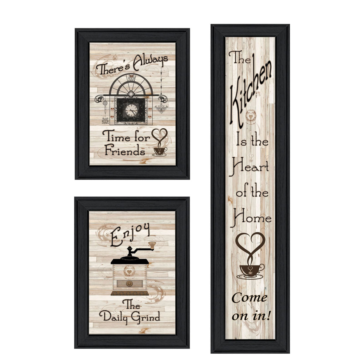 Black Frame Wall Vignette Set -, Bedrooms