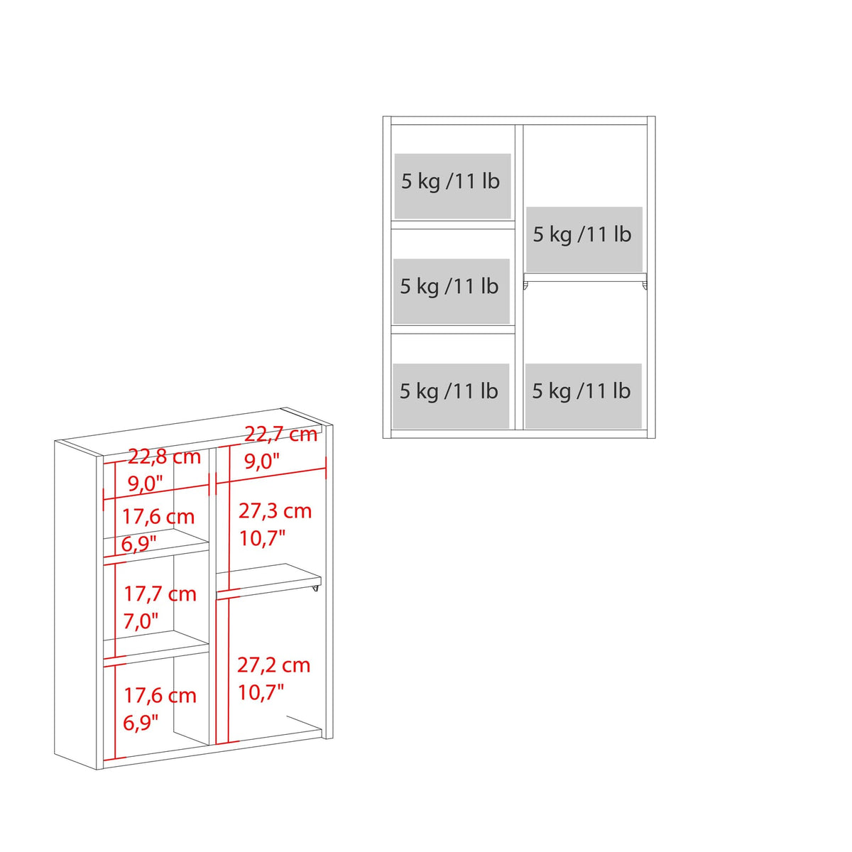 Wall Mounted White Bathroom Cabinet with Mirror for Renovation