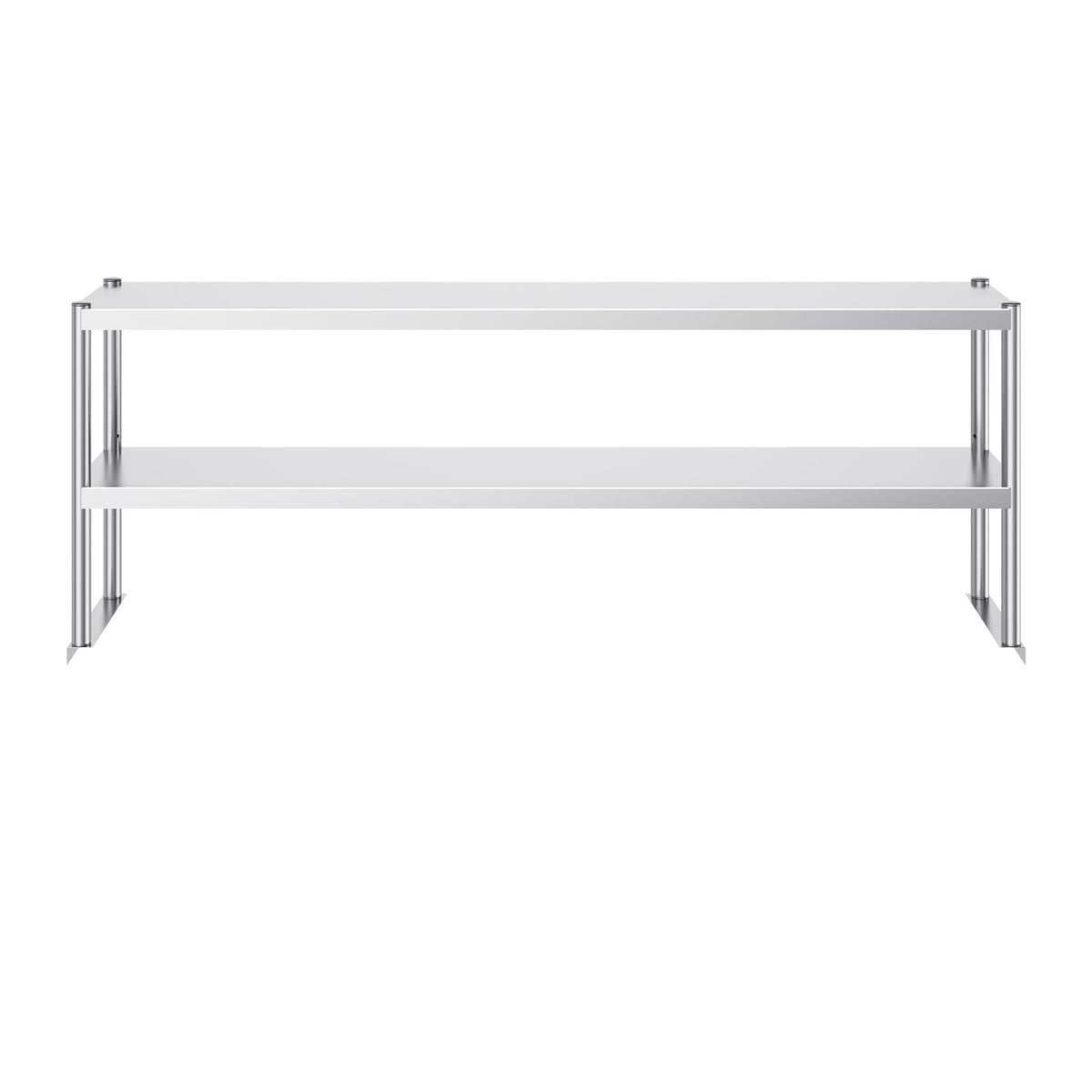 Double Stainless Steel Shelf Unit - 12 x 72 Inch Adjustable Prep Table