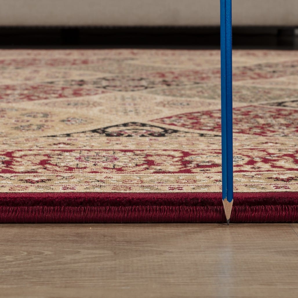 Red Manchester Area Rug - Classic Luxury Style