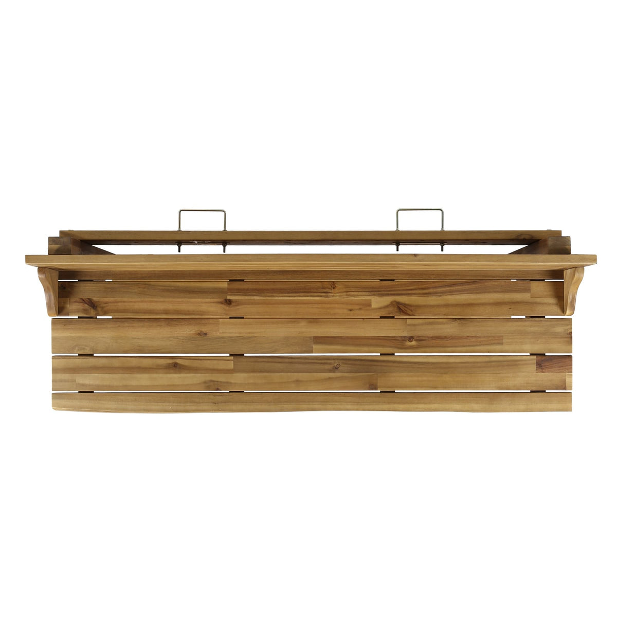 Natural Wood Acacia Balcony Bar Table for Kitchen and Dining Areas