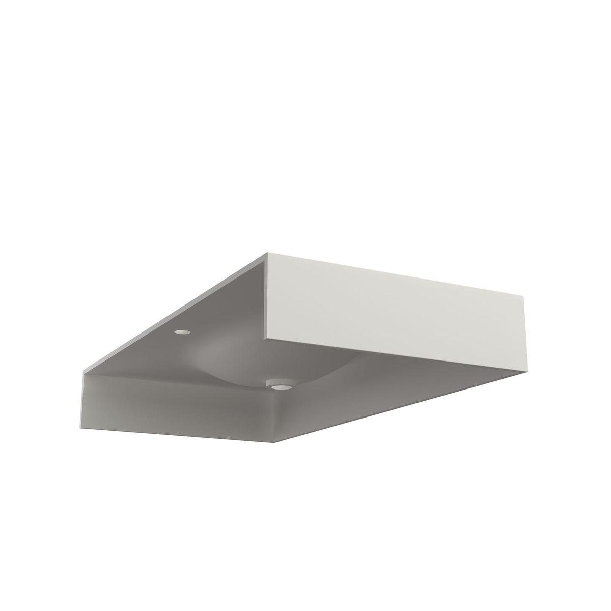 42" Solid Surface Basin - Matte White Vanity for Bathroom