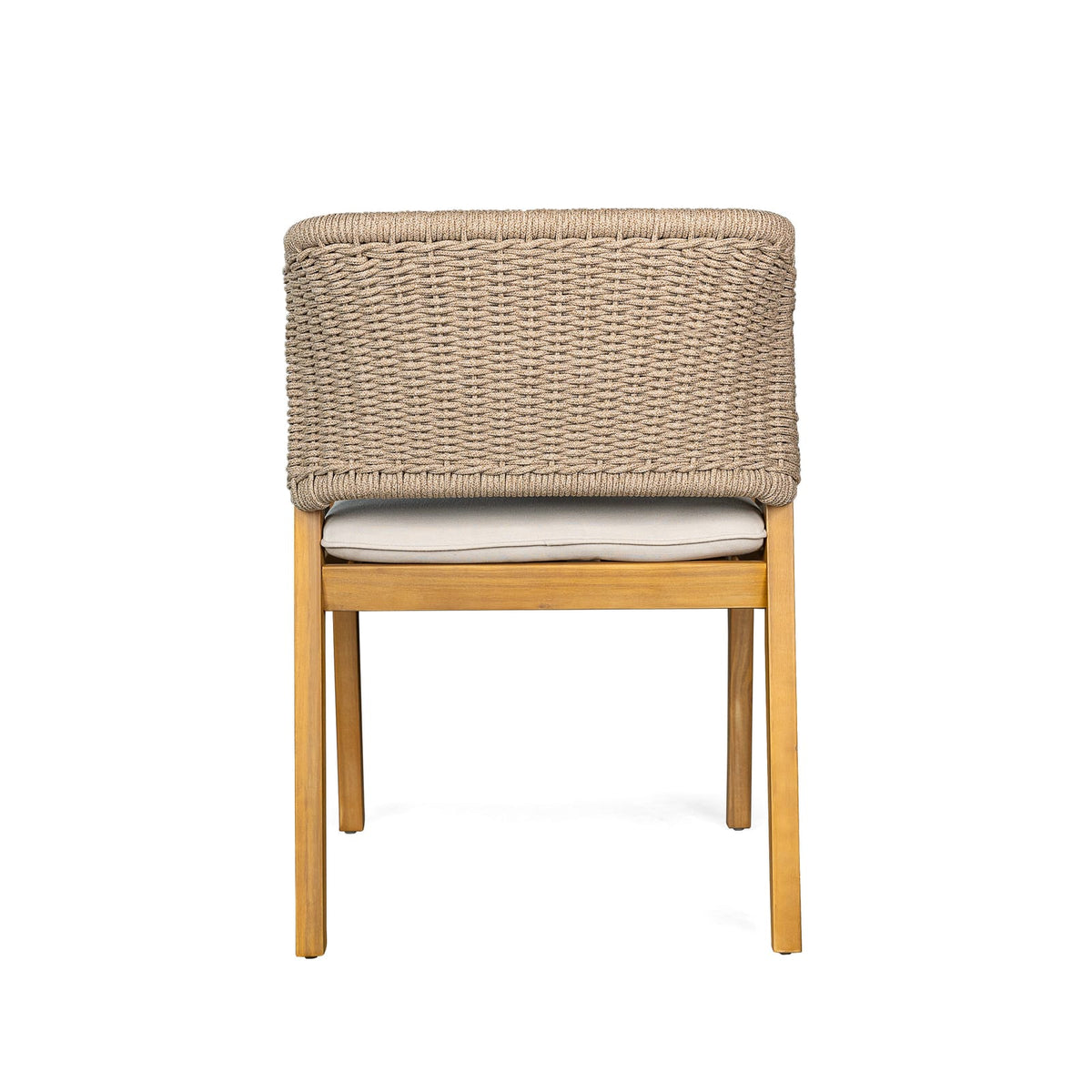 Light Teak Acacia Wood Dining Chair Set of 2 - Patio Seating