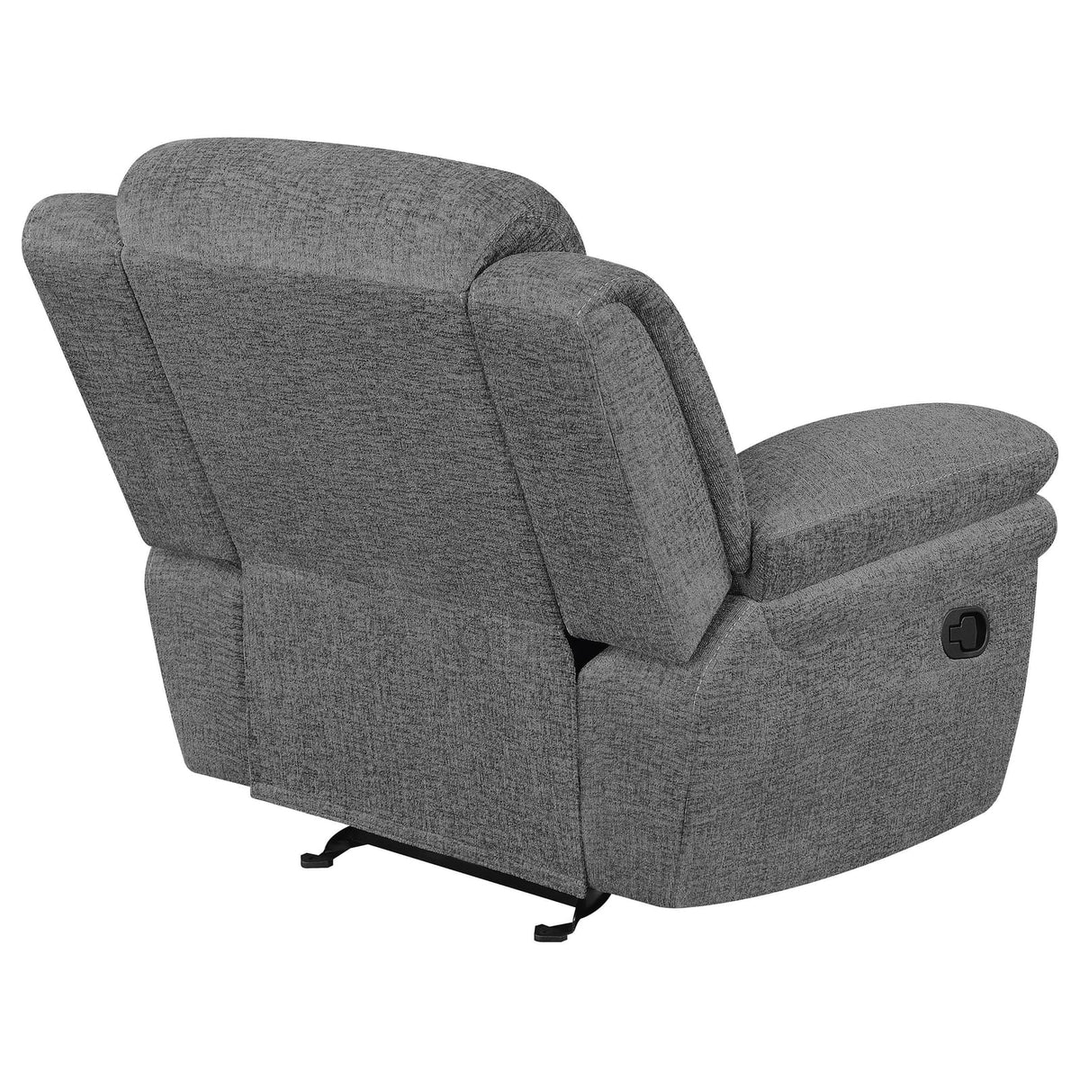 Charcoal Polyester Glider Recliner - 44" Primary Living Space