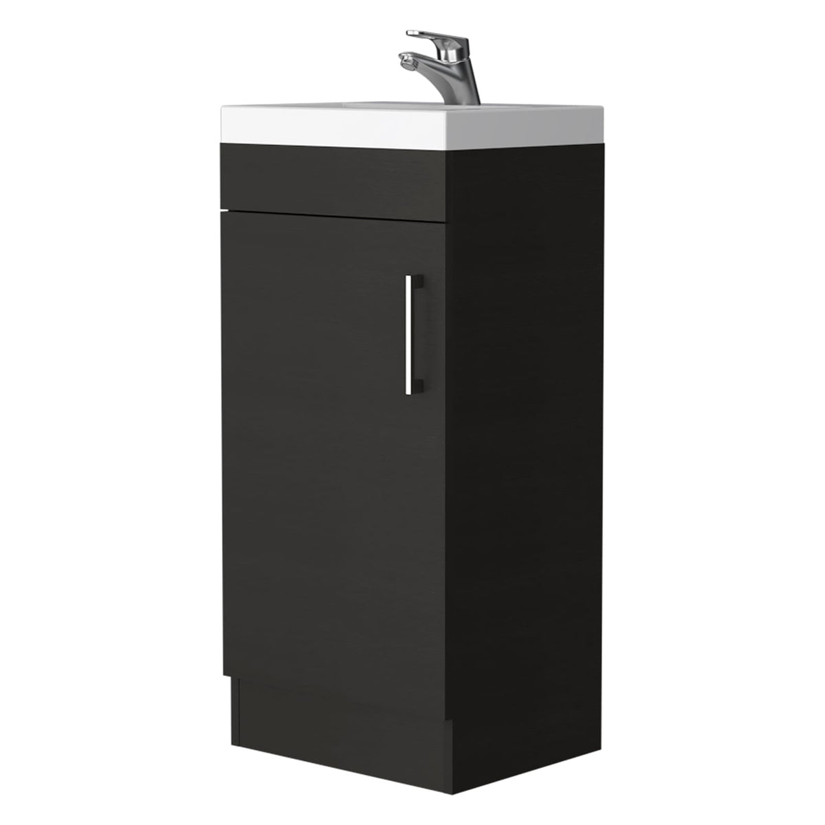 Toledo Black Bathroom Vanity - Compact Storage