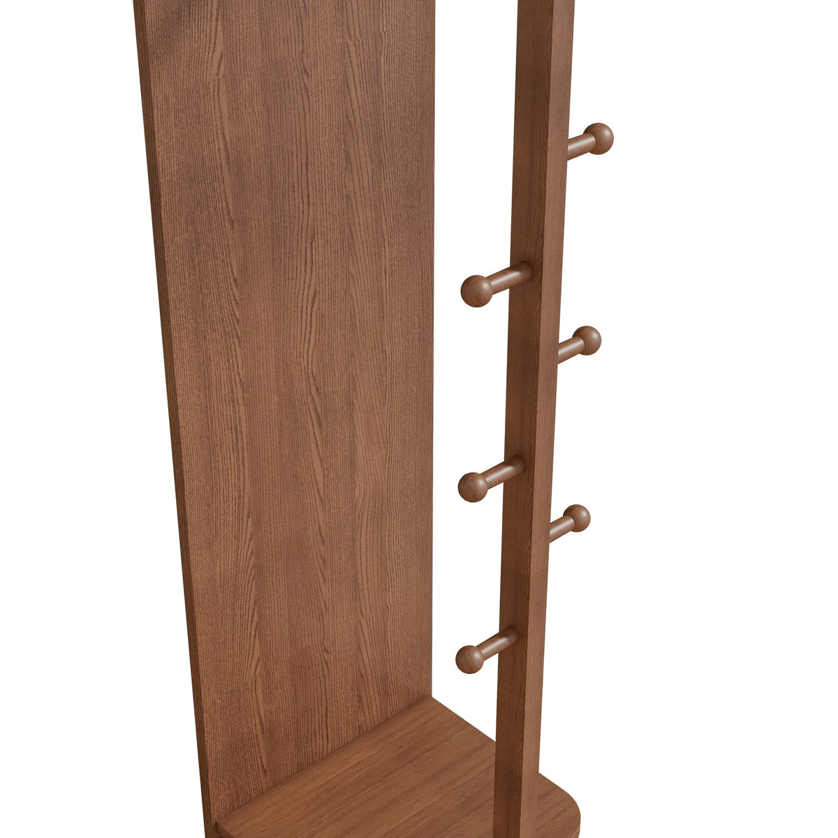 66" Walnut Full Length Mirror with Rotating Hook