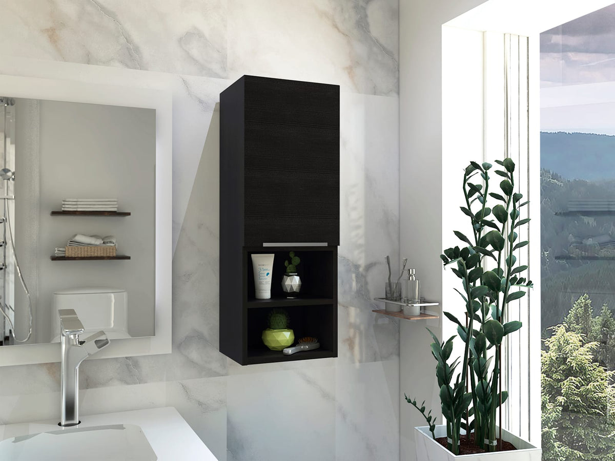 Wenge 2 Shelf Bathroom Cabinet - Storage Solutions