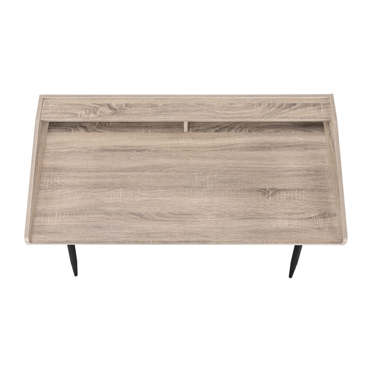 Taupe Computer Desk with Hutch - 48" L Workstation