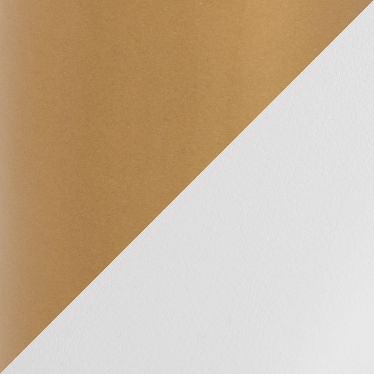 White Faux Leather Bench for Dining Room Seating with Gold Steel Legs