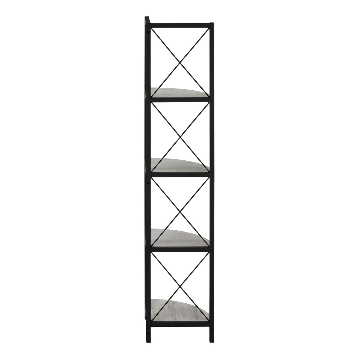 Modern Grey Metal Corner Shelf for Bedroom Storage and Display for Living Room