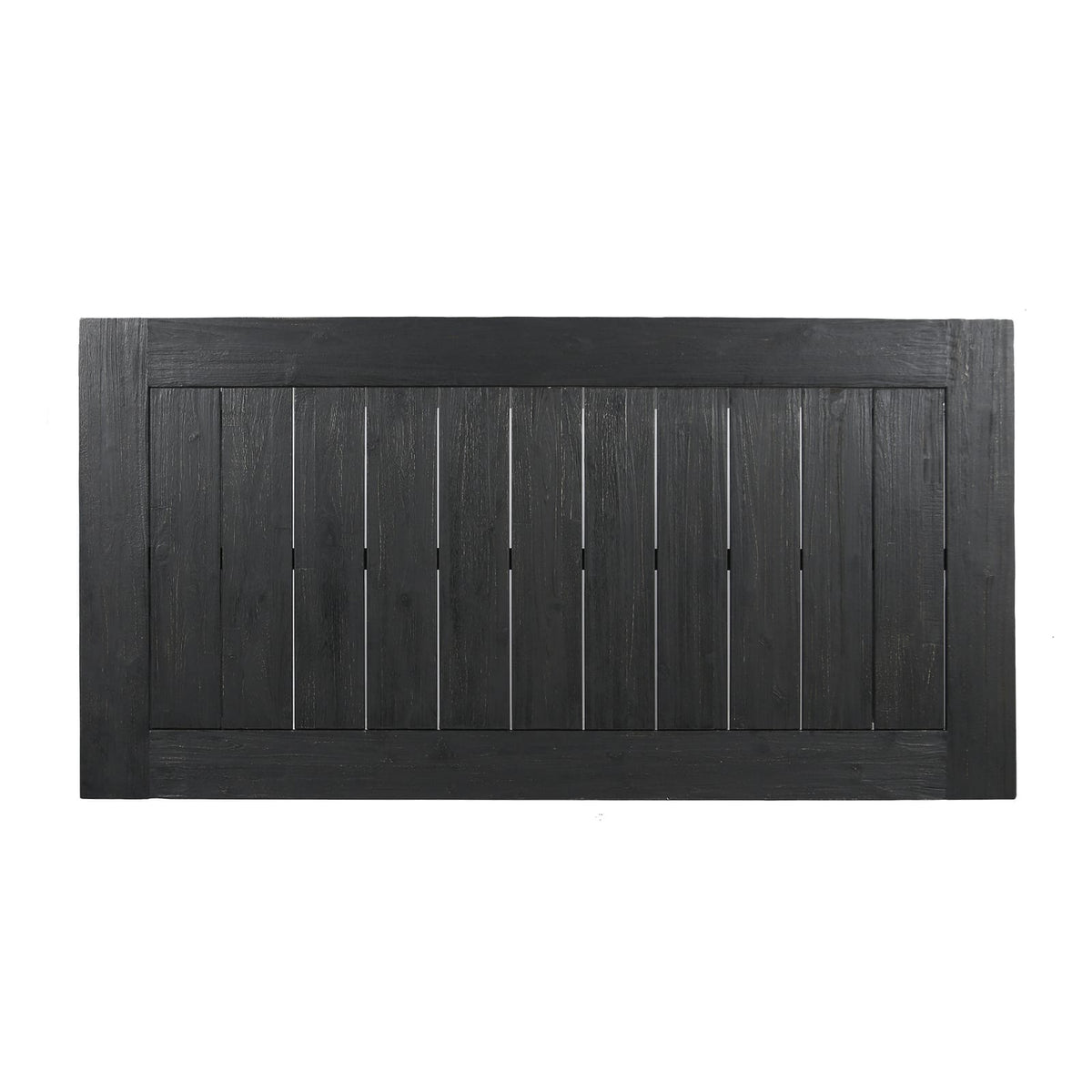 Dark Grey Acacia Wood Outdoor Dining Table for Patio
