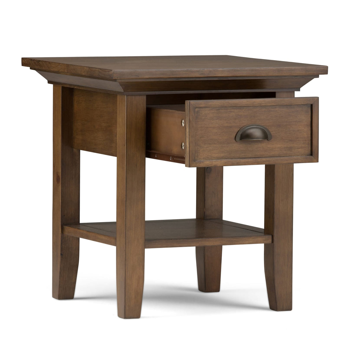 Rustic Wood Storage Bedside Table with Drawer for Guest Room for Living Room