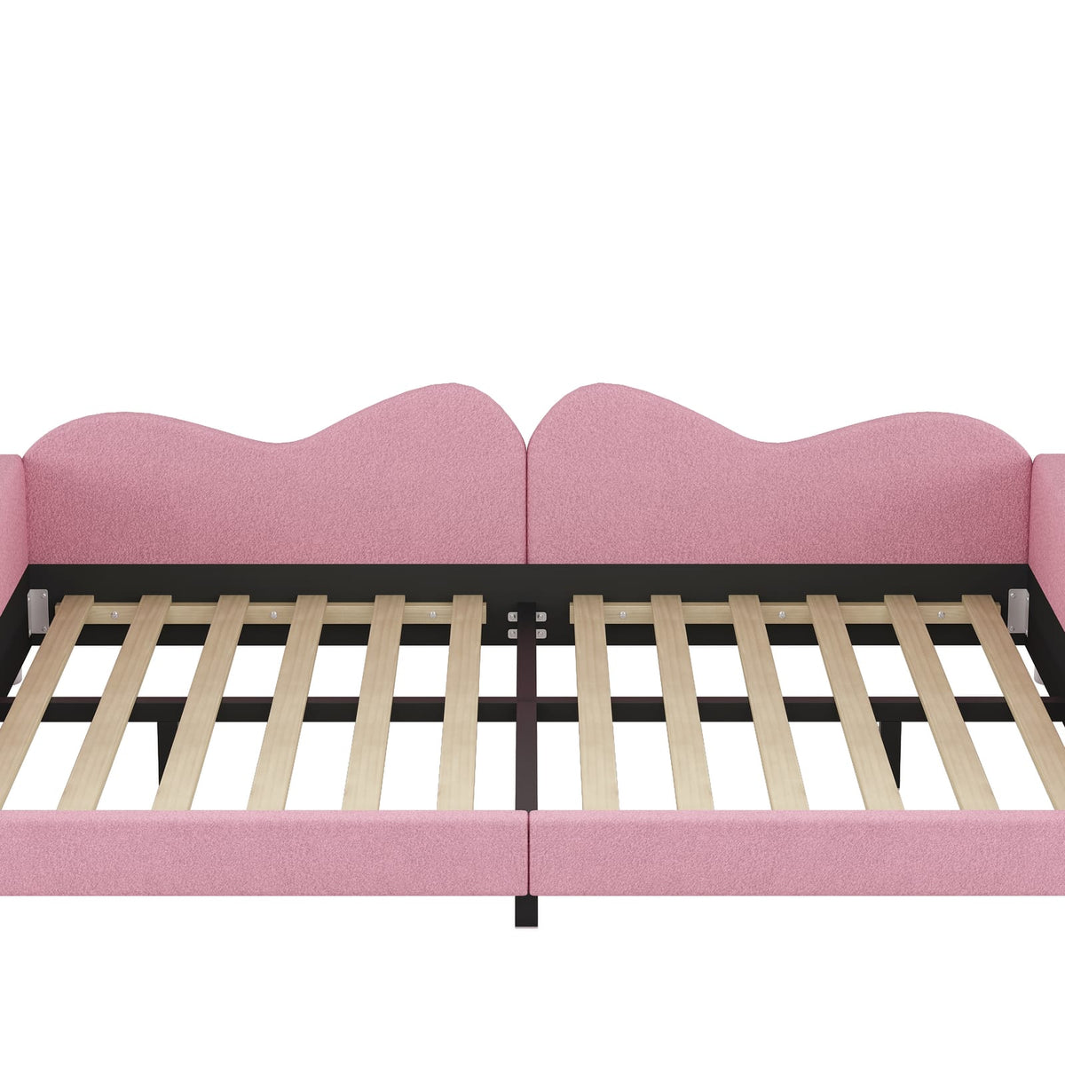 Pink Full Size Sofa Bed with Cloud Backrest for Cozy Bedroom