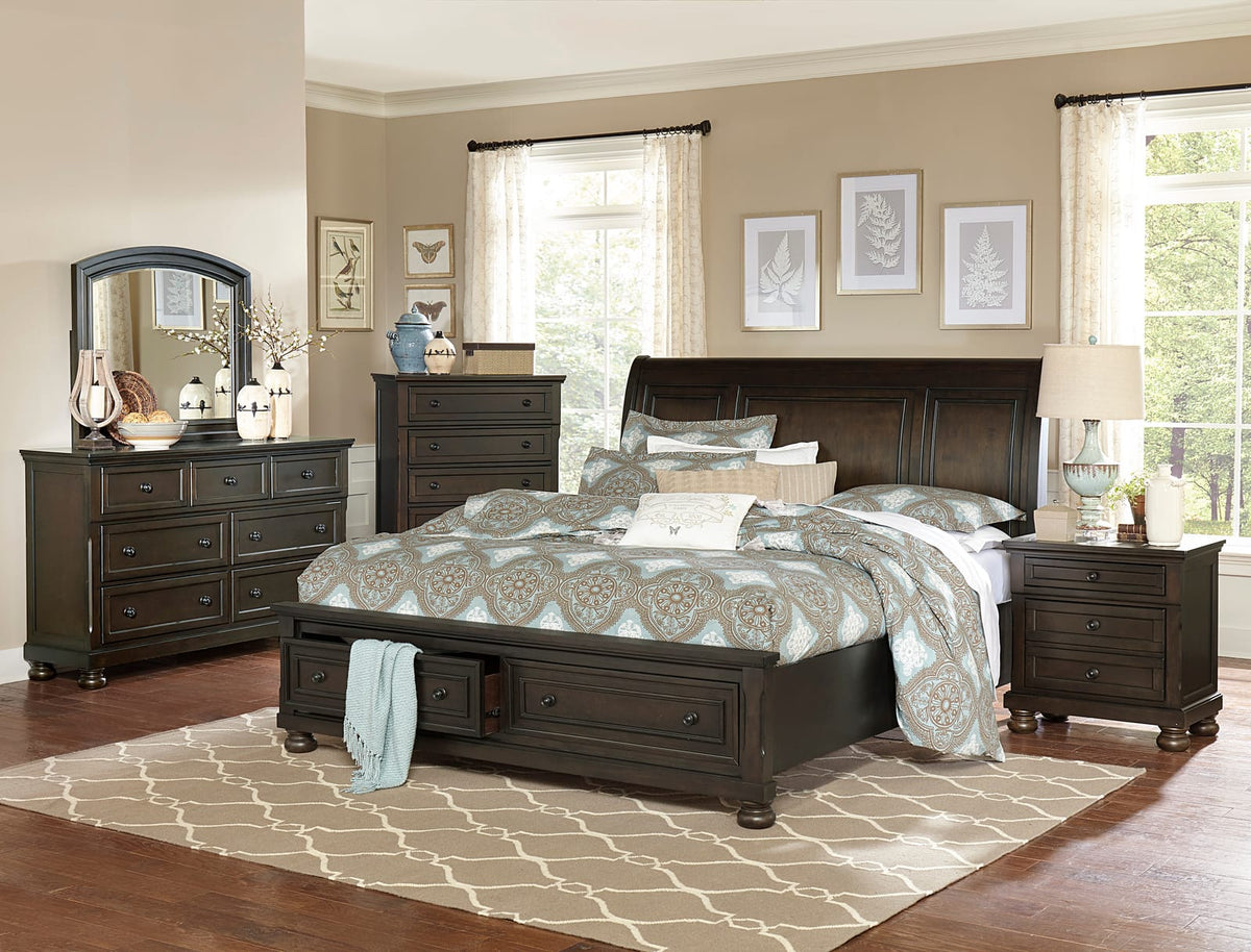Traditional Brown Dresser - 7 Drawers for Bedroom